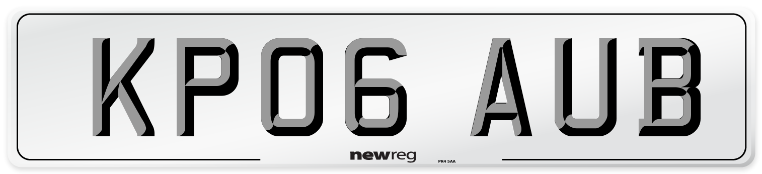 KP06 AUB Number Plate from New Reg